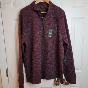 Marc Anthony Slim Fit XL Sweater Shirt Quarter Zip Quilted‎ Fleece Pullover